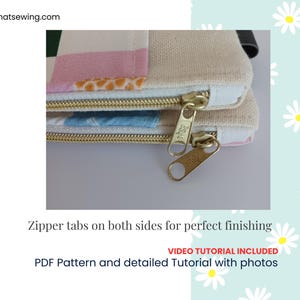 Notebook Elastic Pencil Case Sewing Pattern, Zipper Pencil Pouch PDF Pattern, Agenda Pen Holder, Journal Pen Pouch Sewing Tutorial image 3