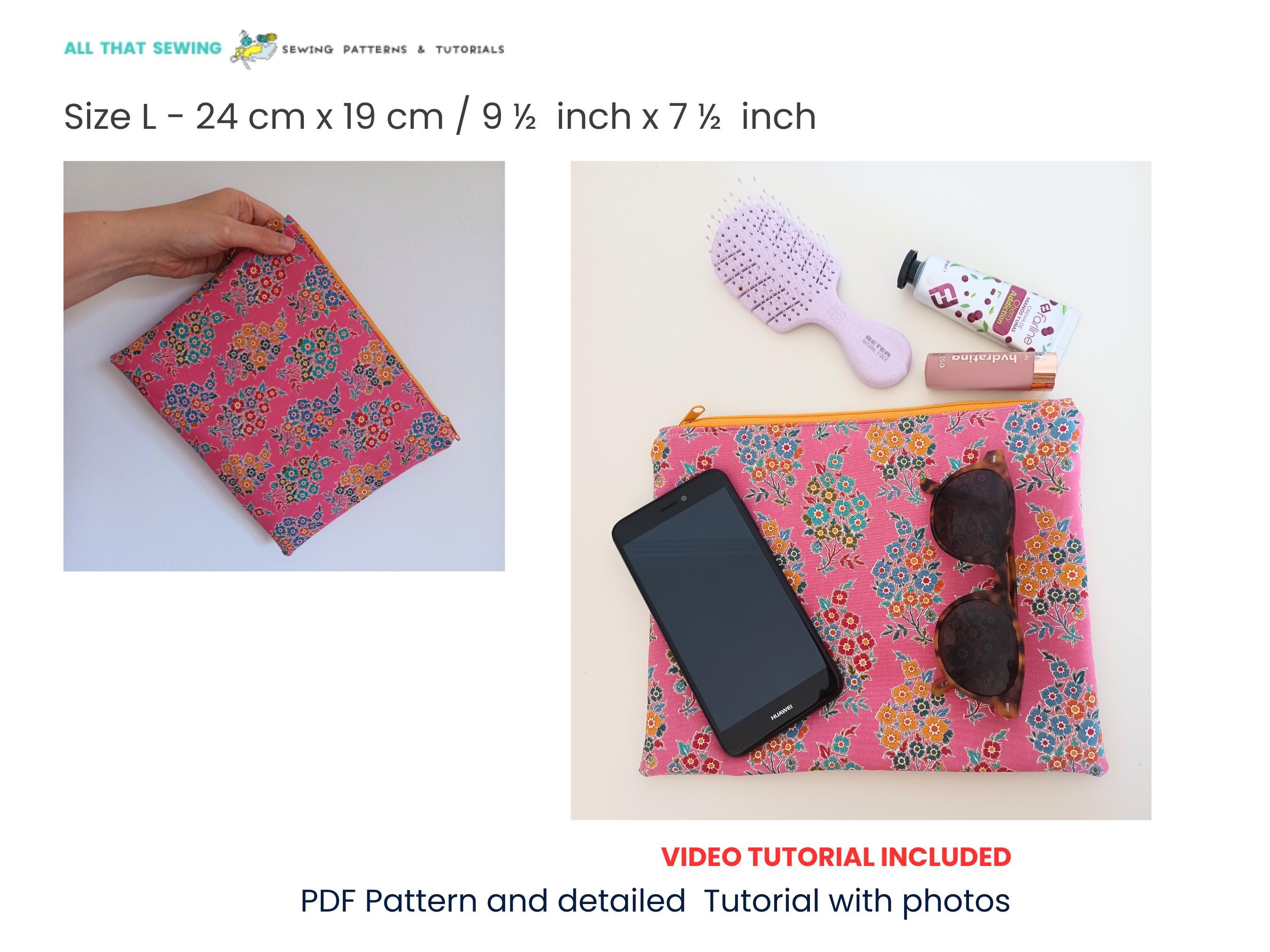 Super Easy Zipper Pouch PDF Sewing Pattern, Small Utility Pouch Sewing ...