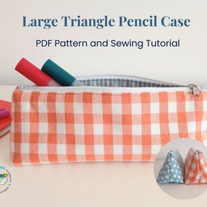 Large Pencil Case, Kid Pencil Pouch, Back to School Pattern, School Supply, School Pencil Case, PDF Sewing Pattern