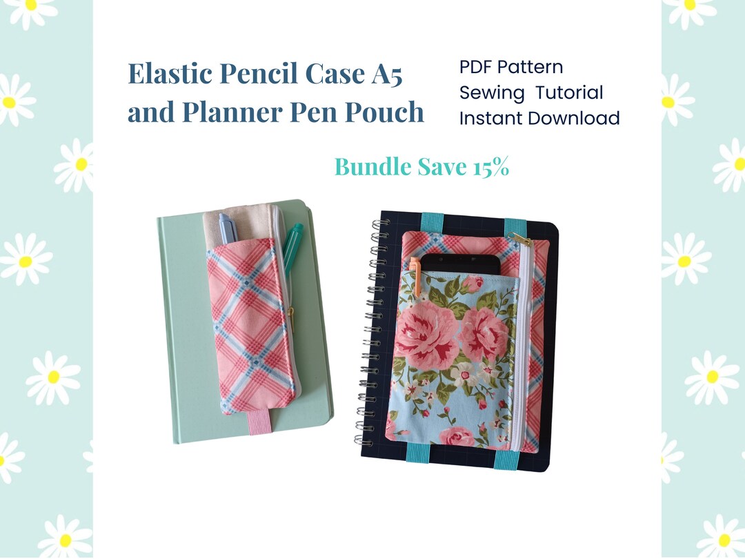 Planner Pen Case Journal Sleeve Pattern Elastic Pen Holder Etsy