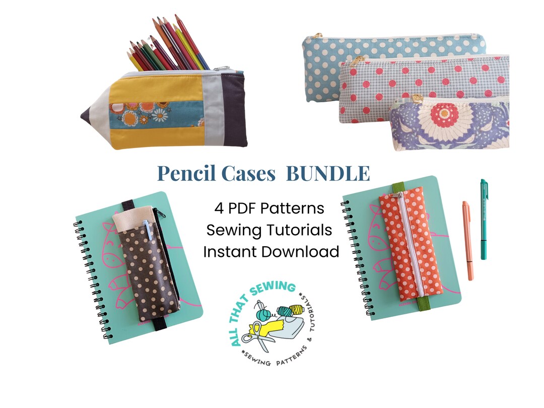 Pencil Case Sewing Pattern Bundle | DIY Pencil Pouches & Cases | PDF ...