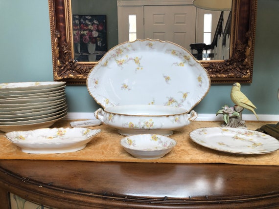 Antique Limoges Large Tray, Platter (16”x11”), Theodore Haviland