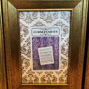 Vintage Clue Card with Gold Frame, circa 1970s