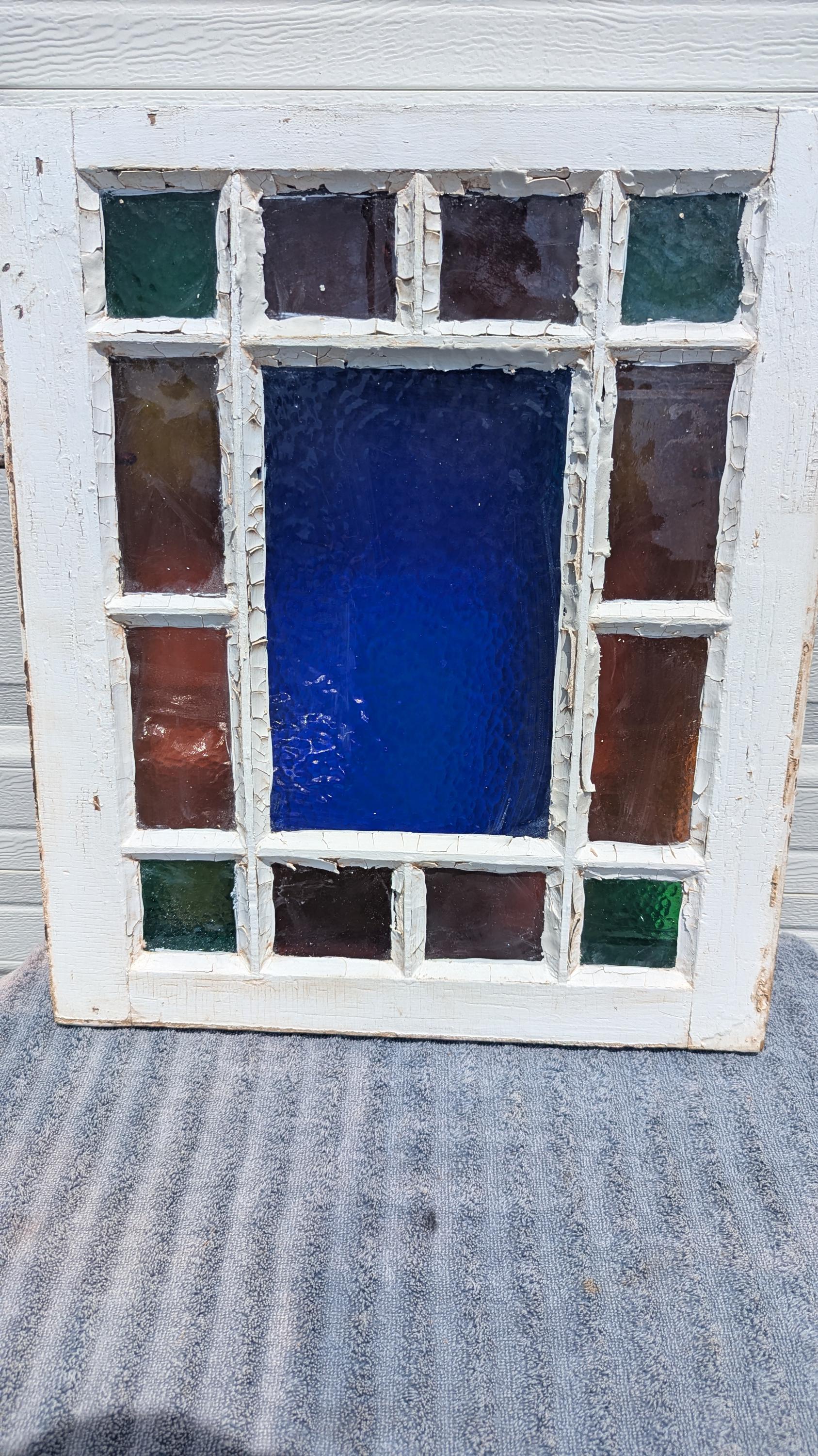 RARE Fantastic Find! Early 1900's Stained Glass Window With Wonderful ...