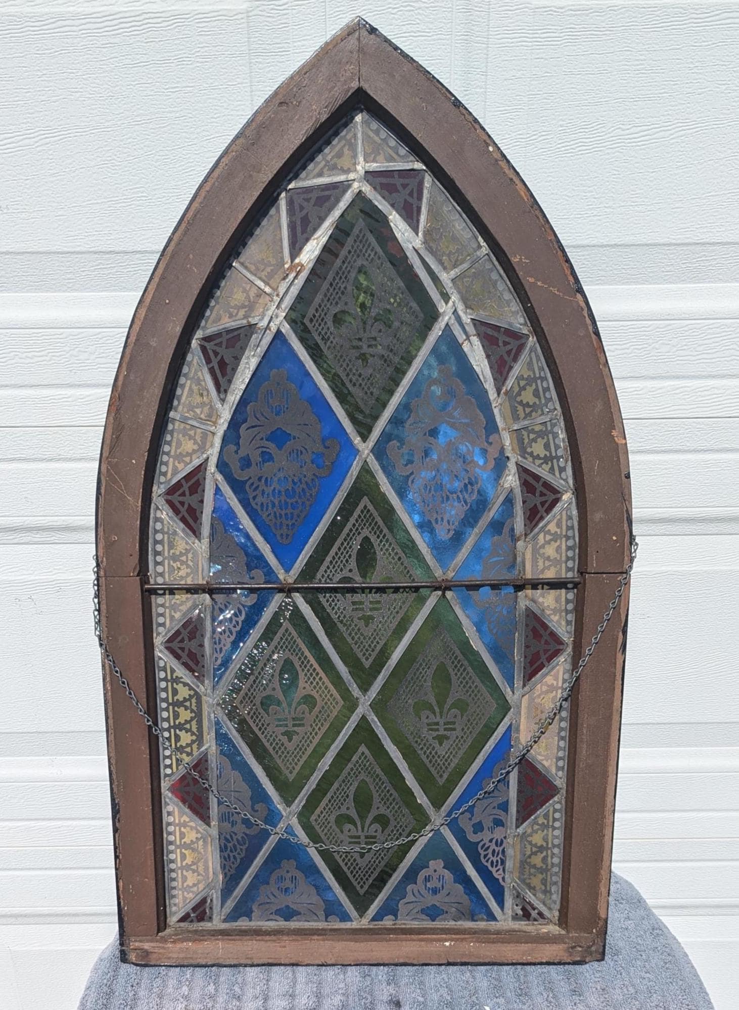 RARE Museum Find! Gorgeous Early 1900's Arched Top Stained Glass Window ...