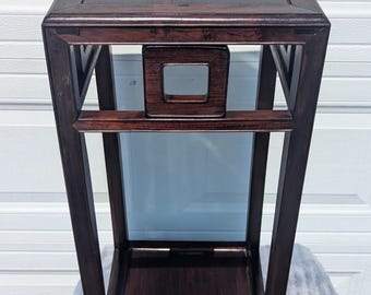 RARE Find! Wonderful Ornate Hand Carved MCM Design Rosewood Flower Stand, Plant Stand, Accent Table