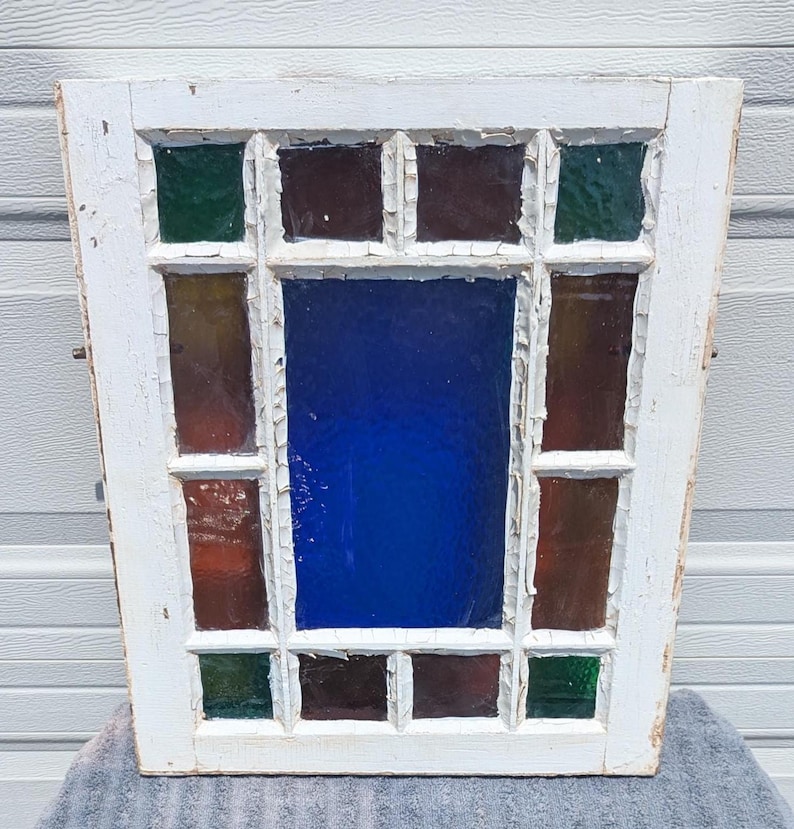 RARE Fantastic Find! Early 1900's Stained Glass Window With Wonderful ...