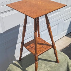 Antique Turned Leg Side Table - Etsy