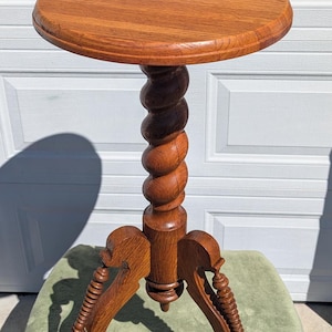 Museum Find! Fantastic Antique Victorian Barley Twist Side Table, Plant Stand, Fern Stand Professionally Restored, Circa 1860s