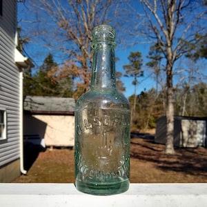 1800&#39;s Blown Blob Top Allsopps Embossed Bottle