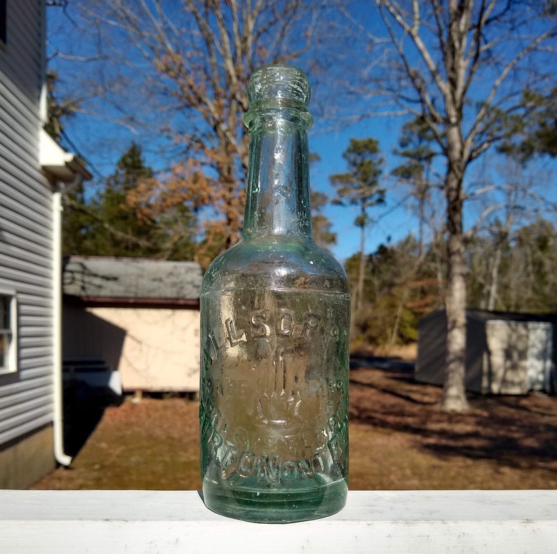 1800's Blown Blob Top Allsopps Embossed Bottle image 1