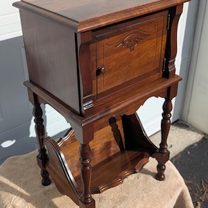 RARE Find! Gorgeous Historic Estate Ornate Hand Carved Antique Humidor with Beautiful Quality Hand Carved Woodwork, Professionally Restored