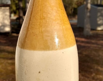 Attic Find! 1800's Ginger Beer Stoneware Bottle with Stopper