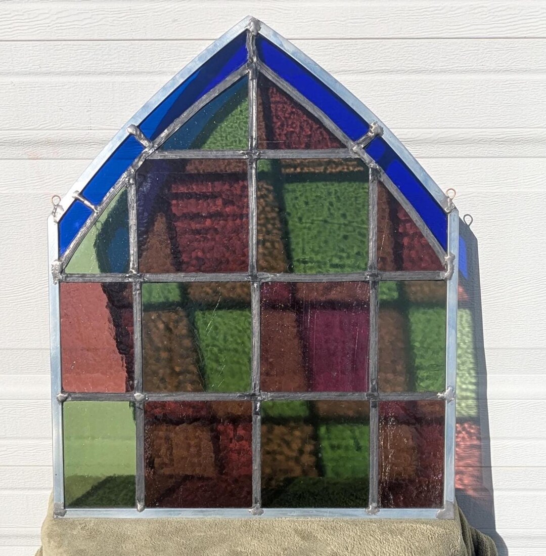 RARE Museum Quality! Gorgeous Early 1900's Arched Stained Glass Window ...