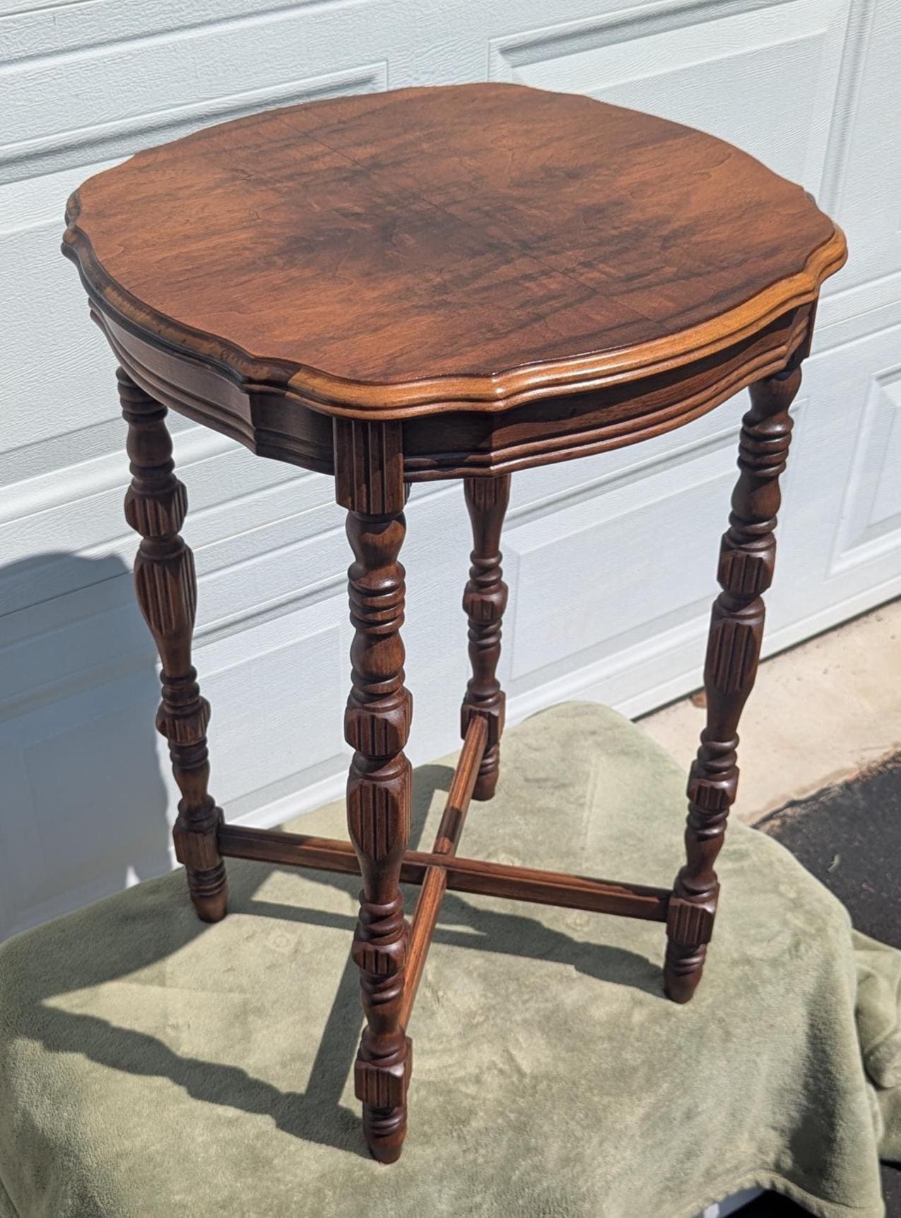 Antique Turned Leg Side Table - Etsy