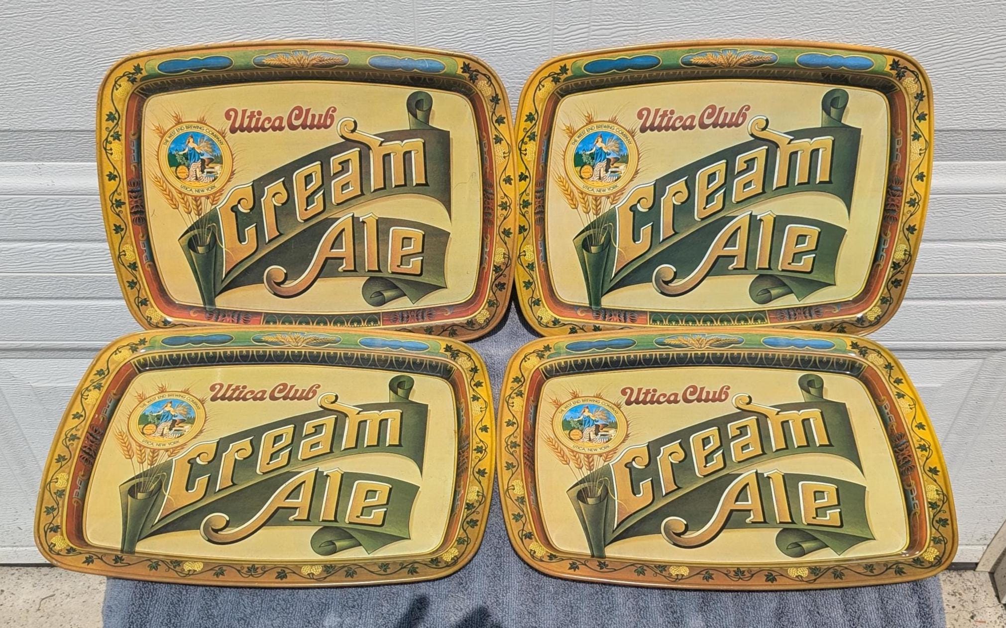 Utica Club レトロトレイ　看板　サイン　ビンテージ雑貨　アメトイ Utica Club Beer Tray - Etsy