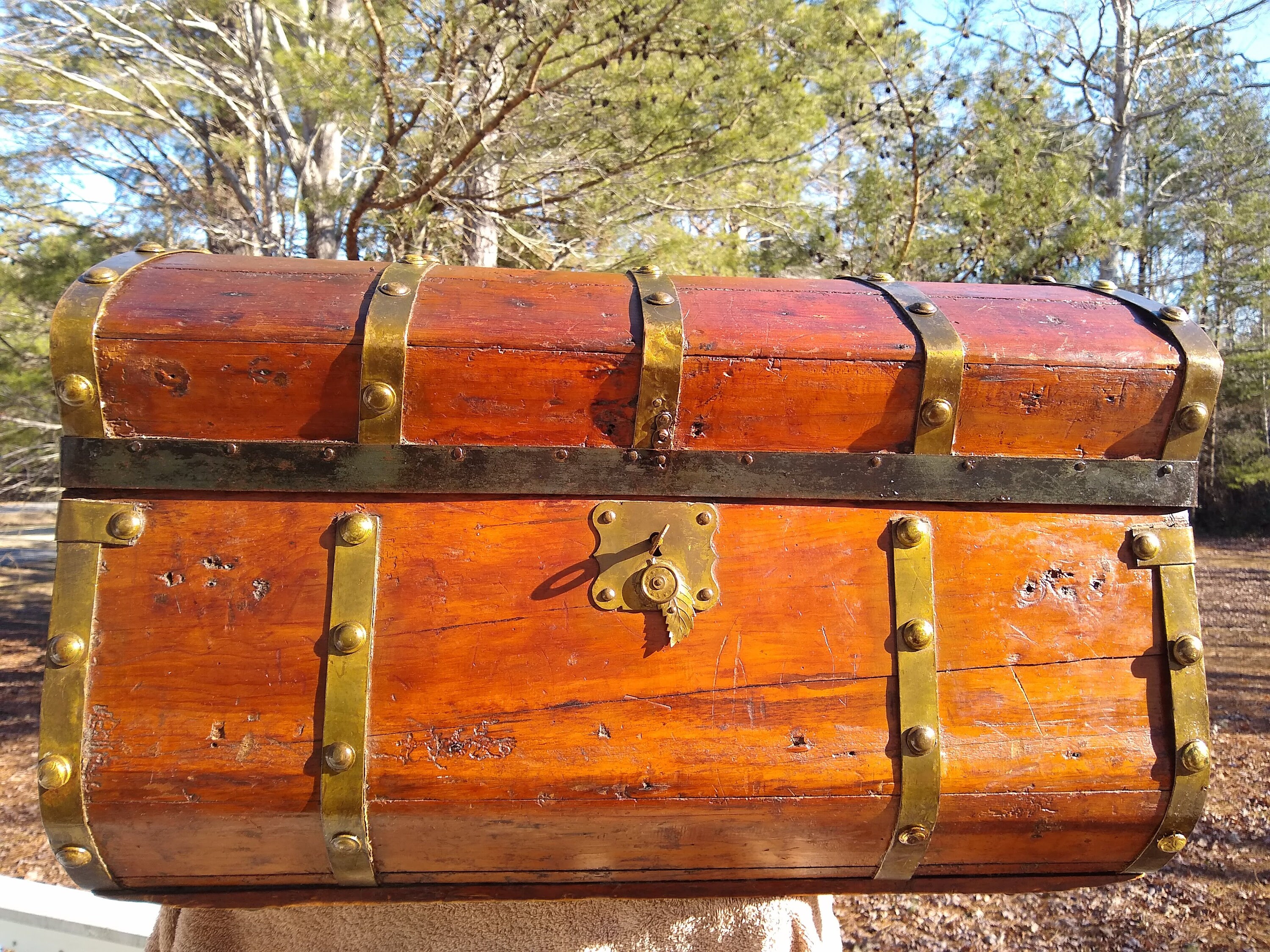 RARE 1800's Amazing One of a Kind Jenny Lind Steamer Trunk With Incredible Patina Etsy