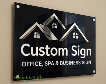 Custom Acrylic Business Logo Sign: Reception, Office, Spa
