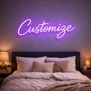 Créez votre propre enseigne au néon | Lampe LED à texte personnalisé | Décoration de chambre bar de mariage personnalisée | Enseigne de logo d'entreprise | Cadeau prénom pour lui elle