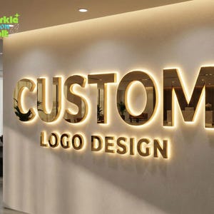 Backlit Metal Salon Logo Sign: Illuminated LED Business Signage