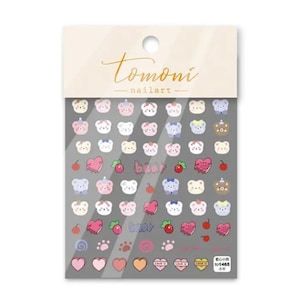 Kawaii Nail Decals, Cute Bear Nail Decals, Doodle Nail Decals, Heart Nail Decals, Kawaii Bears, Rainbow Bear Nail Stickers, Nail Stickers