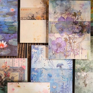 100 Sheets Scrapbook Paper Booklet, Vintage Style Collage Paper, Deco ...