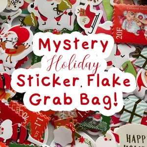 Zufällige Feiertage Kawaii Aufkleber Wundertüte, Mystery Sticker Wundertüte, Sticker Pack, Journal Aufkleber, Papieraufkleber, Goldfolienflocken Aufkleber