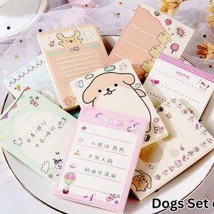 50 Arkuszy Mini Puppy Memo Pad, Kawaii Dog Stationary, Słodkie Notatki, Puppy Notes, Słodkie Kawaii Dog Stationary