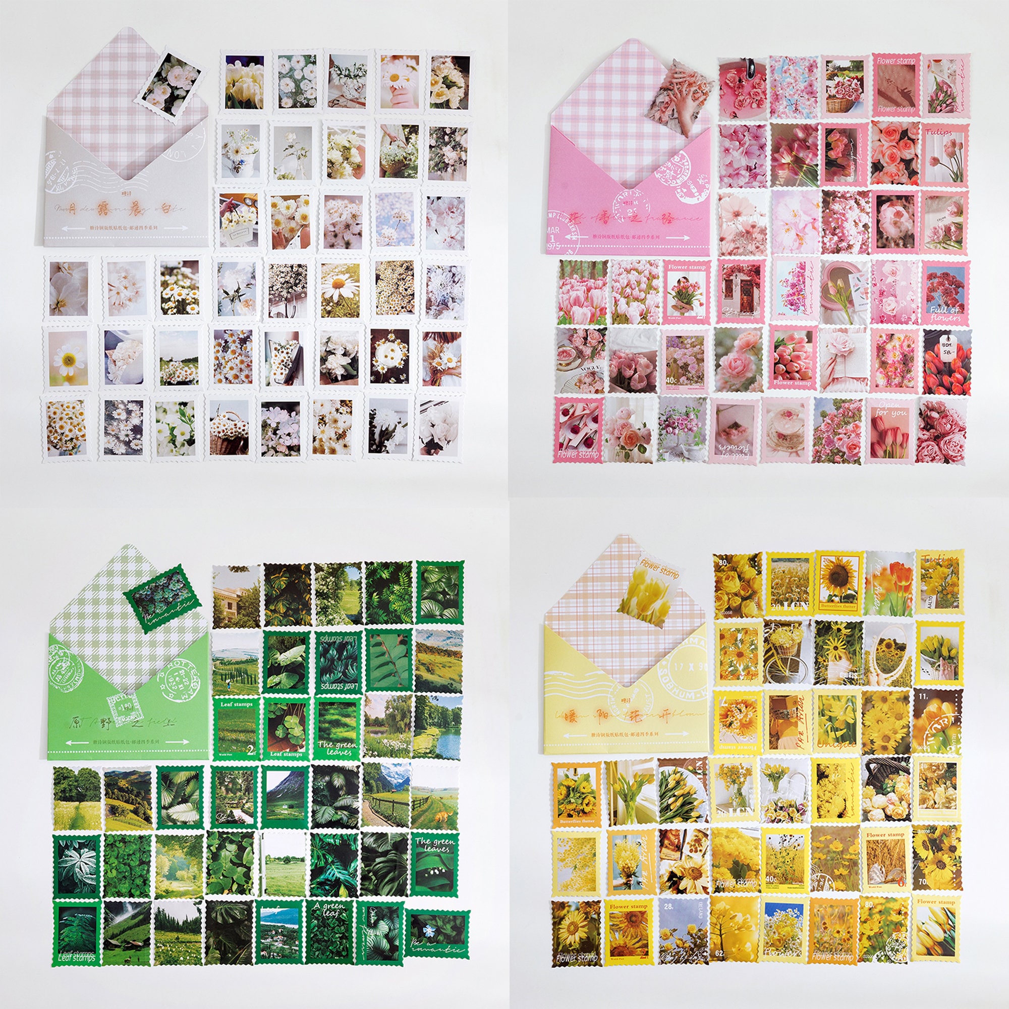 Kawaii Stamp Stickers, Bright Color Stickers, Kawaii Stickers, Cute ...