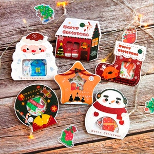 Kerst Kawaii Planner Stickers - Winter Stickers - Kawaii Vakantie Stickers - Journal Stickers - Leuke Stickers Kerstmis en Winter b1i3