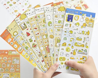 Kawaii Planner Stickers - Simpatici Animali - Summer Cuties - Kawaii Stickers - Spa Stickers - Foil Sticker Sheets, Animal Stationary b2SH