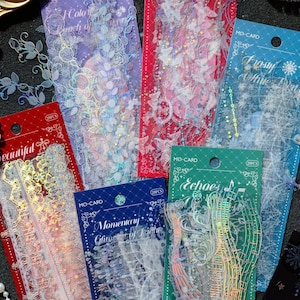20 Holo Verzauberte Bordüren, Holographische Aufkleber, Hologramm Bordüren Aufkleber, Kawaii Journal Aufkleber, Niedliche Aufkleber, Bullet Journal Aufkleber