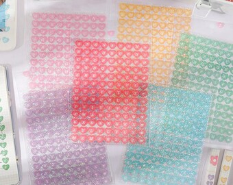Słodkie kolorowe naklejki Kawaii Hologram Heart Letter Planner, słodkie litery, naklejki Kawaii Letter, naklejki Journal Holo Flake B4