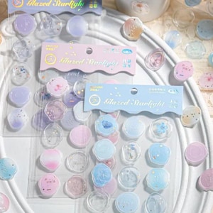 Glasierte Wachs Siegel Sticker, 3D Wachs Siegel Sticker, 15 Wachs Siegel Sticker, Kawaii Wachs Siegel Sticker, süsse Sticker, Kawaii Sticker