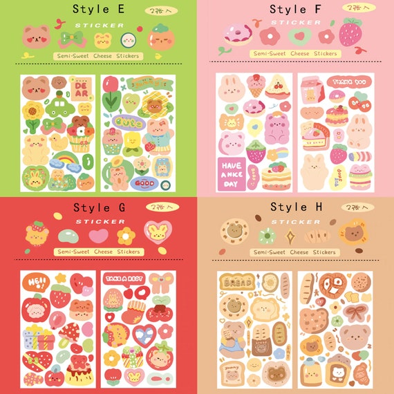 Cute Deco Sticker Sheets, Cute Stickers, 2 Sheets of Stickers