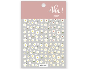 Kawaii Nail Decals, Boho Flower Nail Decals, Daisy Nail Decals, Cute Flower Nail Decals, Spring Flower Nail Decals, Nail Stickers