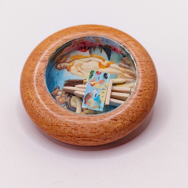 Handmade Diorama Button Artist Studio Under Glass forging Botticelli, 1 ...