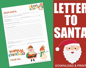 Letter To Santa, Santa Letter, Christmas Fun, Printable Letter To Santa, Santa Wish List, Santa Claus Letter, Letter to Santa Claus