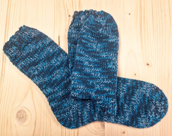8-ply socks, size 38/39, hand-knitted
