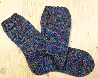 8-ply socks, size 42/43, hand-knitted
