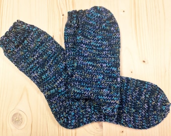 8-ply socks, size 38/39, hand-knitted