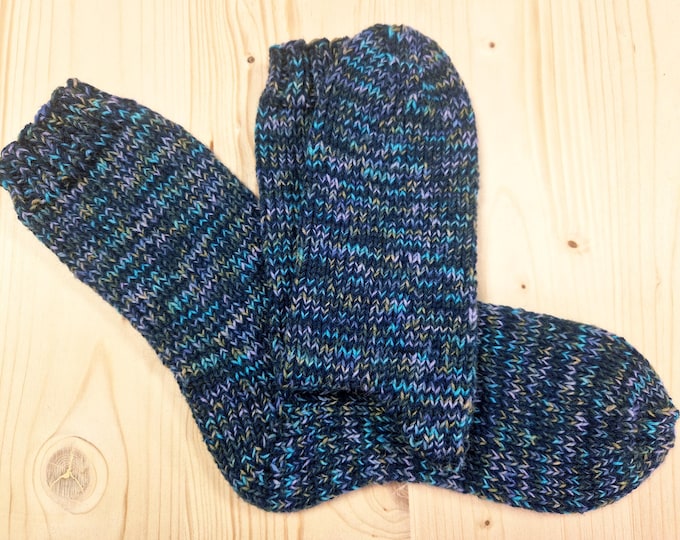 8-ply socks, size 38/39, hand-knitted