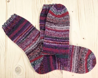 8-ply socks, size 42/43, hand-knitted