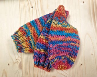 8-ply socks, size 24/25, hand-knitted