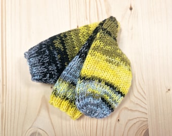8-ply socks, size 24/25, hand-knitted