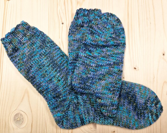8-ply socks, size 40/41, hand-knitted