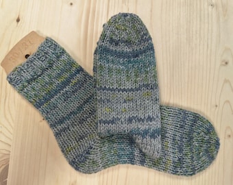 8-ply socks, size 30/31, hand-knitted