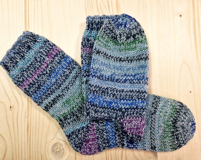8-ply socks, size 36/37, hand-knitted