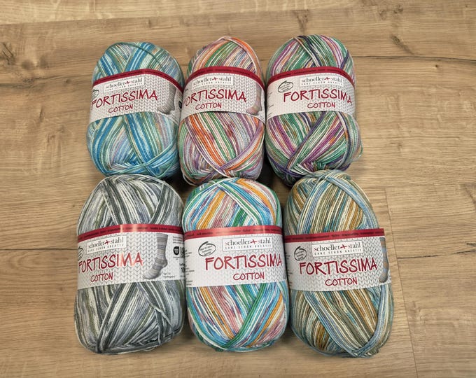6 x 100 grams Schoeller and Stahl Fortissima Cotton Spring Greetings