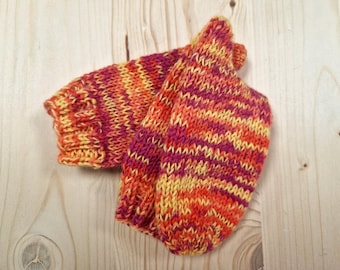8-ply socks, size 26/27, hand-knitted